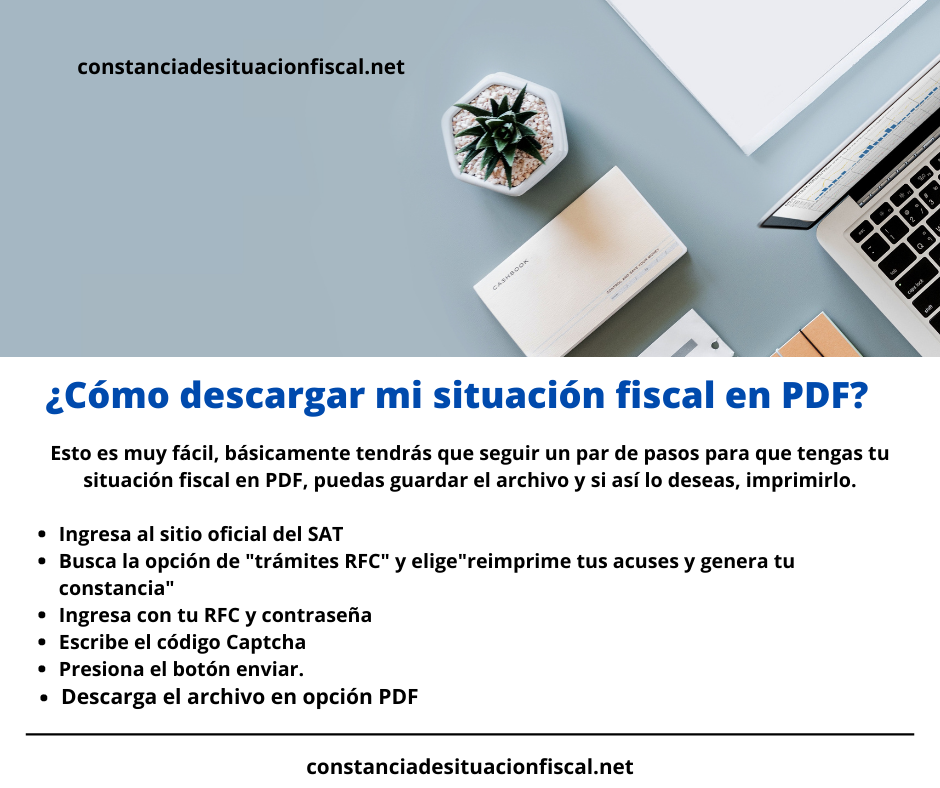 Cómo descargar mi situación fiscal en PDF