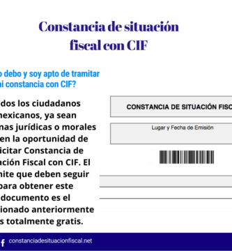 Constancia de Situación Fiscal con CIF