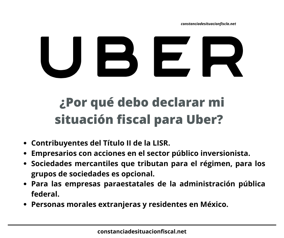 constancia de situacion fiscal uber